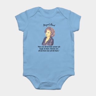 Margaret Atwood Portrait and Quote Baby Bodysuit